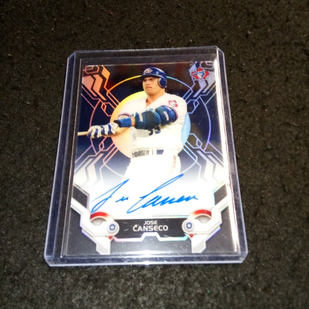 2019 topps authentic autograph jose canseco card
